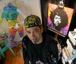 As Musicians Rock Out, Novato Artist Paints Along